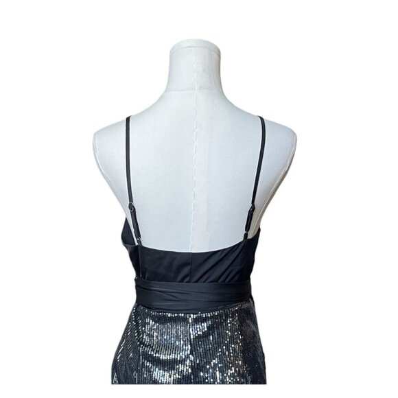 Camila Coelho Sequin Wrap Mini Dress Size S Glam Designer Cocktail Party NYE - Picture 9 of 13